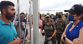 Canciller Erika Mouynes inspeccionó estación de recepción de migrantes en Darién