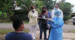 ERR realizan barrido de hisopados en el distrito de Santa María de Herrera