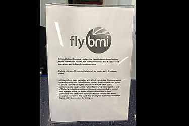 Aerolnea britnica Flybmi anuncia cierre de operaciones