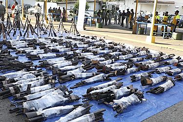 MEF participa en la destrucción de 1028 armas de fuego