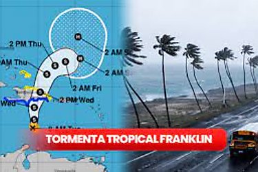 Un muerto y 547 viviendas afectadas en República Dominicana por tormenta Franklin