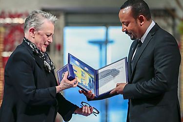 El primer ministro de Etiopa recibe el Nobel de la Paz