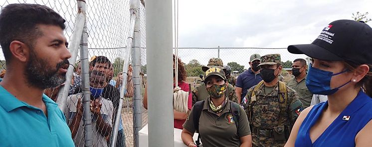 Canciller Erika Mouynes inspeccion estacin de recepcin de migrantes en Darin