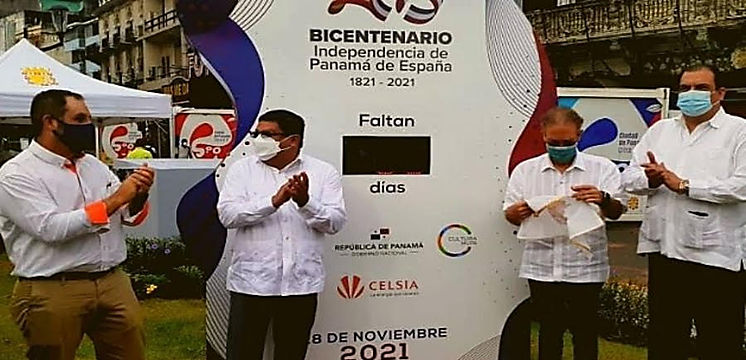 Activan relojes que marcan cuenta regresiva para el Bicentenario de la Independencia de Panam de Espaa
