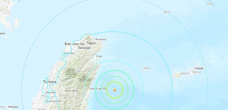 Sismo de magnitud 62 remece el norte de Taiwán