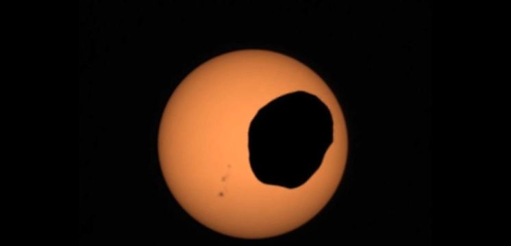 Así se ve el eclipse solar desde la superficie de Marte que fue captado por el róver Perseverance